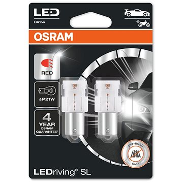 OSRAM LEDriving SL P21W Červená 12V dva kusy v balení (7506DRP-02B)