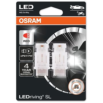 OSRAM LEDriving SL P27/7W Červená 12V dva kusy v balení (3157DRP-02B)