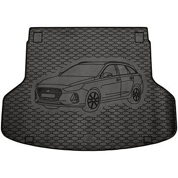 ACI HYUNDAI i30, 17- gumová vložka černá do kufru s ilustrací vozu (Kombi) (8354X02C)