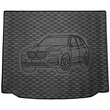 ACI BMW X3 G01, 17- gumová vložka černá do kufru s ilustrací vozu (0630X01C)