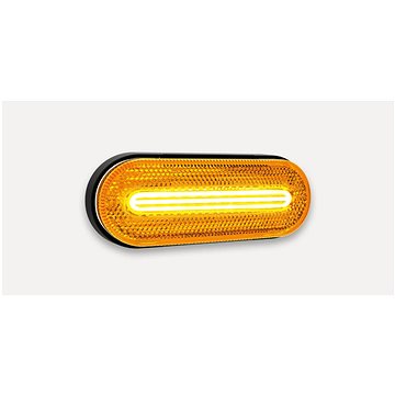 ACI Poziční světlo LED oválné oranžové (126x51 mm) s odrazkou, s držákem v Zadní části (9908115)