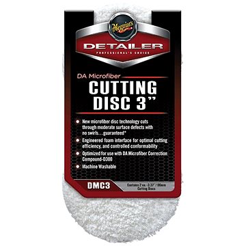 Meguiar's DA Microfiber Cutting Disc 3" - lešticí mikrovláknový kotouč, 3palcový (2 kusy) (DMC3)