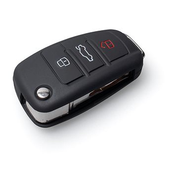 Ochranné silikonové pouzdro na klíč pro Audi s vystřelovacím klíčem, barva černá (SZBE-032B)