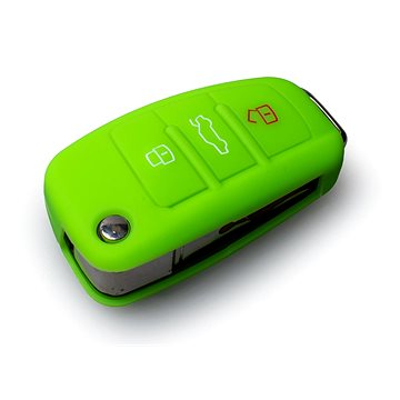 Ochranné silikonové pouzdro na klíč pro Audi s vystřelovacím klíčem, barva zelená (SZBE-032G)