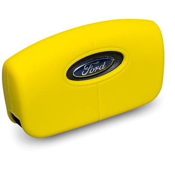 Ochranné silikonové pouzdro na klíč pro zahnutý klíč Ford, barva žlutá (SZBE-046Y)
