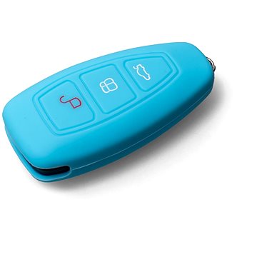 Ochranné silikonové pouzdro na klíč pro Ford bez vystřelovacího klíče, barva světle modrá (SZBE-047SB)