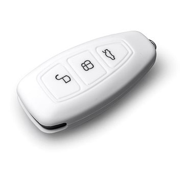 Ochranné silikonové pouzdro na klíč pro Ford bez vystřelovacího klíče, barva bílá (SZBE-047W)