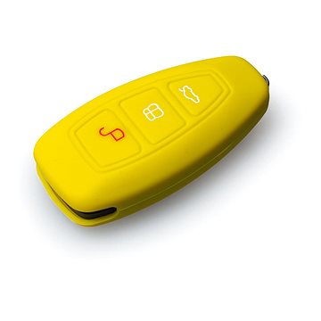 Ochranné silikonové pouzdro na klíč pro Ford bez vystřelovacího klíče, barva žlutá (SZBE-047Y)