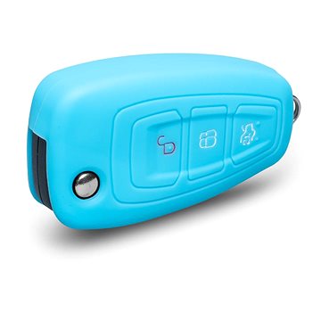 Ochranné silikonové pouzdro na klíč pro Ford s vystřelovacím klíčem, barva světle modrá (SZBE-048SB)