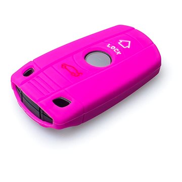 Ochranné silikonové pouzdro na klíč pro BMW, barva růžová (SZBE-068P)
