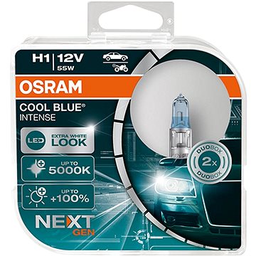 OSRAM H1 Cool Blue Intense Next Generation, 12V, 55W, P14,5s, Duobox (64150CBN-HCB)