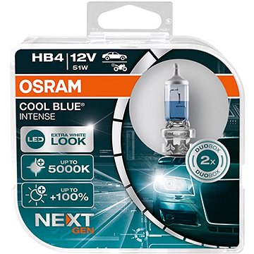 OSRAM HB4 Cool Blue Intense Next Generation, 12V, 51W, P22d, Duobox (9006CBN-HCB)