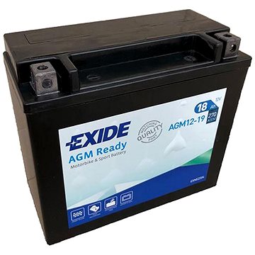 EXIDE BIKE AGM Ready 18Ah, 12V, AGM12-19 (YTX20L-BS) (AGM12-19)