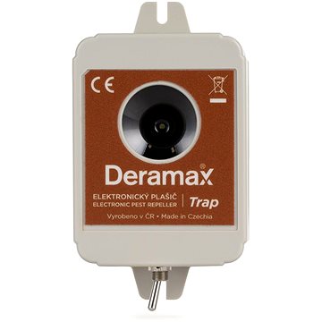 Deramax-Trap - Ultrazvukový plašič (odpuzovač) koček, psů a divoké zvěře (200)