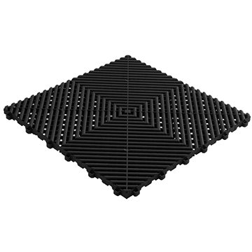 Swisstrax dlaždice modulární podlahy typu Ribtrax Pro 40×40 cm barva Jet Black černá (10001009A)