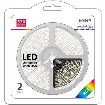 Avide Set voděodolný LED pásek s ovladačem a USB koncovkou 2m (ABLSBL5V5050-30RGB65)