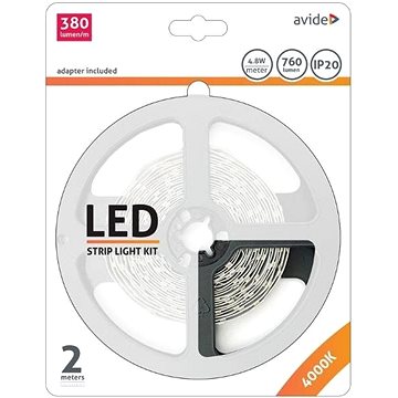 Avide Set LED pásek denní světlo se zdrojem 2m (ABLSBL12V2835-60NW)
