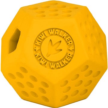 Kiwi Walker Gumová hračka DODECABALL s dírou na pamlsky, Maxi 8cm, Oranžová (RUB-249)