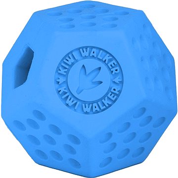 Kiwi Walker Gumová hračka DODECABALL s dírou na pamlsky, Maxi 8cm, Modrá (RUB-251)