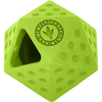 Kiwi Walker Gumová hračka Icosaball s dírou na pamlsky, Mini 6,5cm, Zelená (RUB-856)