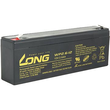 Long baterie 12V 2,6Ah F1 (WP2.6-12) (PBLO-12V002,6-F1A)
