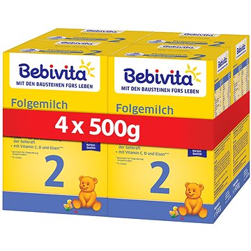 BEBIVITA 2 Pokračovací kojenecká výživa 6m+ 4× 500 g (4018852021070)