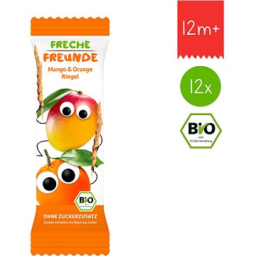 Freche Freunde BIO Ovocná tyčinka - Mango a pomeranč 12× 23 g (0745110150022)