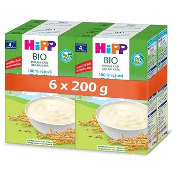 HiPP BIO Obilná kaše 100% rýžová 6× 200 g (4062300380615)