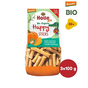 HOLLE Happy tyčinky dýně rozmarýn 3× 100 g (7640161877122)