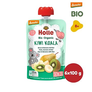 HOLLE Kiwi Koala BIO hruška banán kiwi 6 × 100 g (7640161877283)