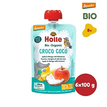 HOLLE Croco Coco BIO jablko mango kokos 6× 100 g (7640161877030)