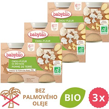 BABYBIO Květák a brambory 3× (2× 130 g) (BABY11798s)