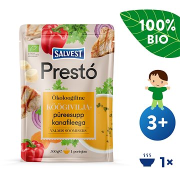 SALVEST Prestó BIO Polévka z kuřecích prsíček a zeleniny (300 g) (4740073073773)