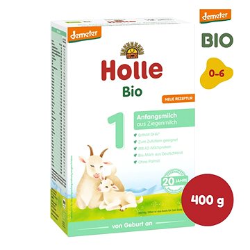 HOLLE BIO Dětská mléčná výživa na bázi kozího mléka 1 - 1× 400 g (7640161878051)