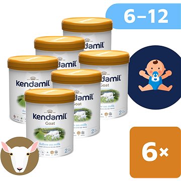 Kendamil Kozí pokračovací mléko 2 DHA+ (6× 800 g) (5056000503992)