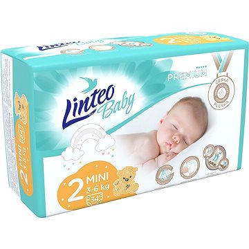 LINTEO Baby Prémium MINI (3–6 kg) 34 ks (8595686302897)