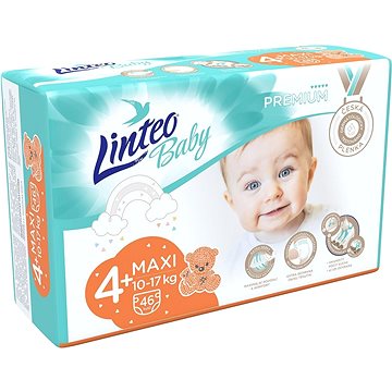 LINTEO Baby Prémium MAXI+ (10–17 kg) 46 ks (8595686302958)