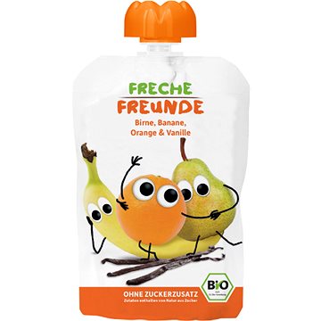 Freche Freunde BIO Kapsička Hruška, banán, pomeranč s vanilkou 100 g (4260249140189)