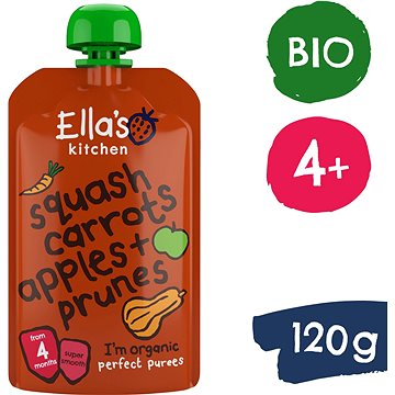 Ella's Kitchen BIO Dýně, mrkev, jablko a švestka (120 g) (5060107330467)
