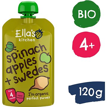 Ella's Kitchen BIO Špenát jablko a tuřín (120 g) (5060107330481)