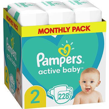 PAMPERS Active Baby vel. 2 (228 ks) 4–8 kg (8006540181102)