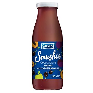SALVEST Smushie BIO Ovocné smoothie s černým rybízem a švestkami (240 ml) (4740073076620)