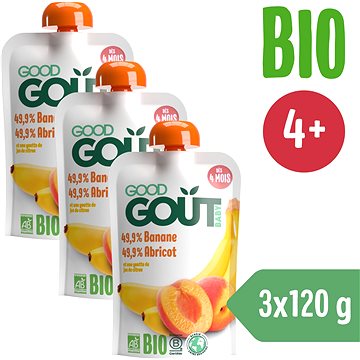 Good Gout BIO Meruňka s banánem (3× 120 g) (8594200261962)