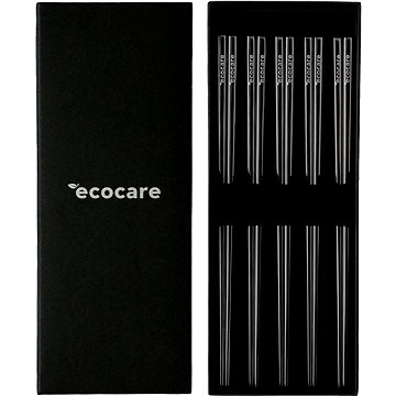 ECOCARE Kovové Sushi Hůlky Box Black 10 ks (0750122452194)