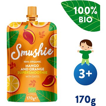 SALVEST Smushie BIO Ovocné smoothie s mangem, pomerančem a datlemi (170 g) (4740073072639)
