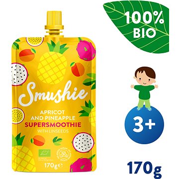 SALVEST Smushie BIO Ovocné smoothie s meruňkou, ananasem a lněnými semínky (170 g) (4740073075234)