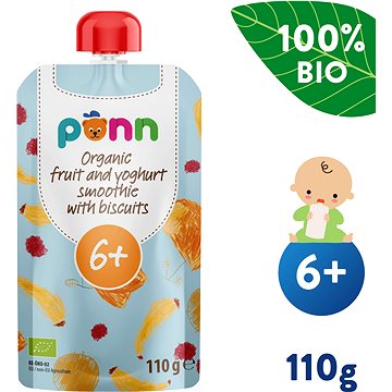 SALVEST Ponn BIO Ovocné smoothie s jogurtem a sušenkami (110 g) (4740073072981)