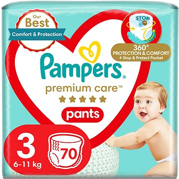 PAMPERS Premium Care Pants vel. 3 (70 ks) (8001090759955)