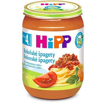 HIPP BIO Boloňské špagety od uk. 4. měsíce, 190 g (4062300347199)