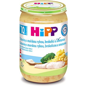 HIPP Těstoviny s mořskou rybou, brokolicí a smetanou od 10. měsíce, 220 g (4062300414952)